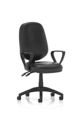 Eclipse Plus II Vinyl Chair Black Loop Arms KC0025 DD
